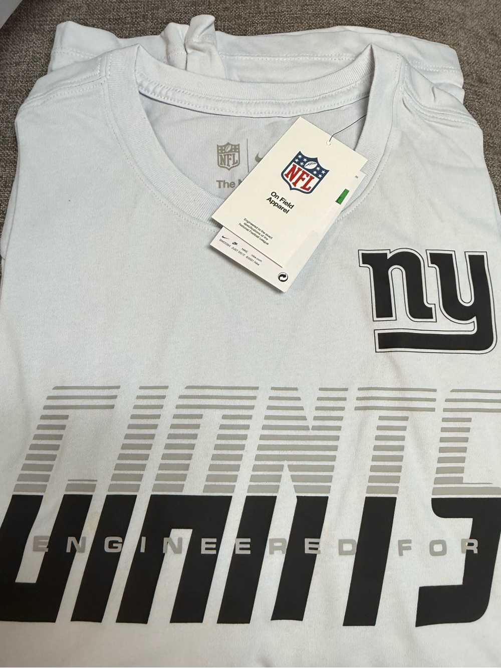 New York Giants Nike Sideline Dri-FIT T-Shirt - WHITE color.